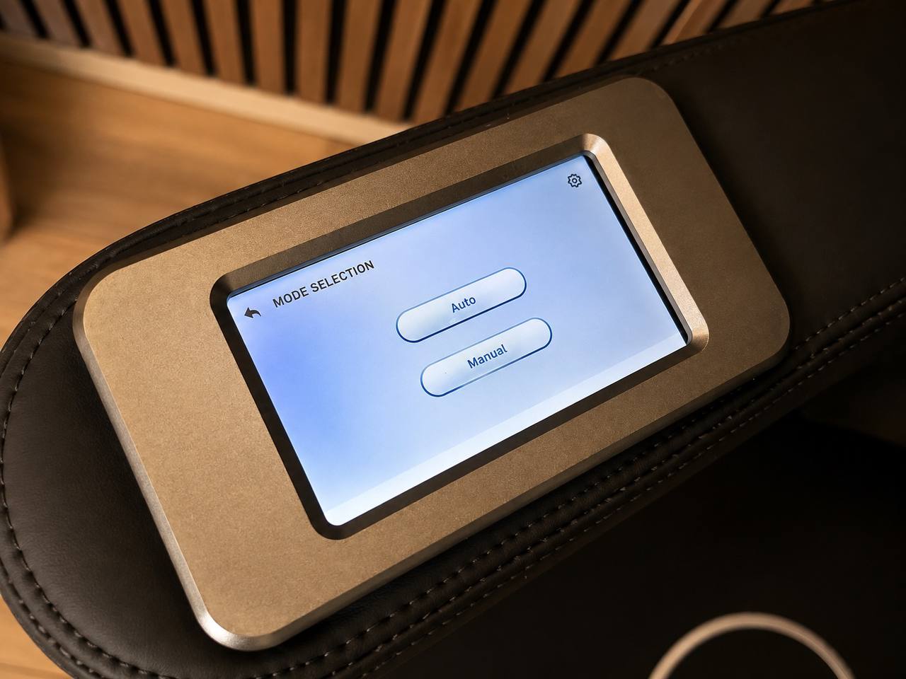 Het scherm met de keuze tussen de automatische en de handmatige modus.